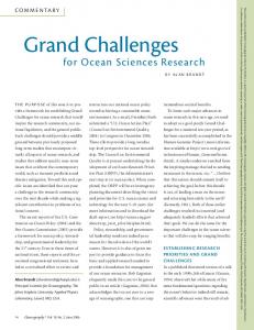 Grand challenges for ocean sciences research