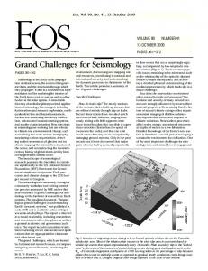 Grand Challenges for Seismology - AGU Publications