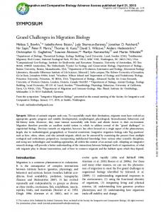 Grand Challenges in Migration Biology