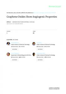 Graphene Oxides Show Angiogenic Properties