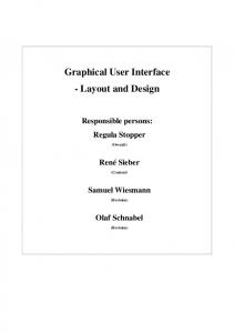 Graphical User Interface - Layout and Design - CiteSeerX