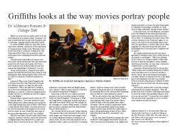 Griffiths looks at the way movies portray people - Baruch College