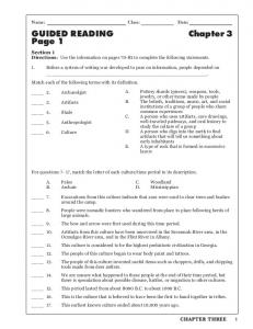GUIDED READING Chapter 3 Page 1
