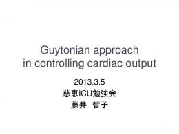 Guytonian approach to the circulation