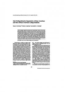 Hair Pulling Behavior Reported by African American ... - Springer Link