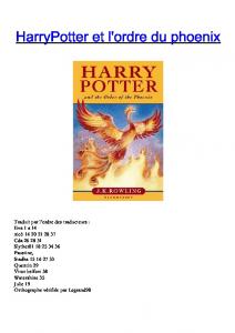 Harry Potter Tome 5