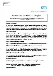Health Education East Midlands Governing Body