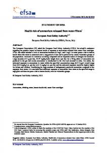Health risk of ammonium released from water ... - Wiley Online Library