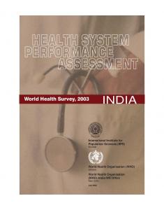 Health System Performance Assessment