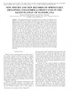 hexapoda: collembola - National Speleological Society