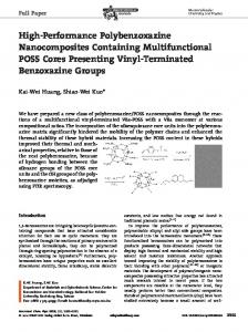 HighPerformance Polybenzoxazine Nanocomposites Containing