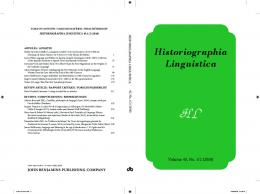 Historiographia Linguistica - Biblio UGent