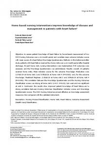 Home-based nursing interventions improve knowledge of ... - SciELO