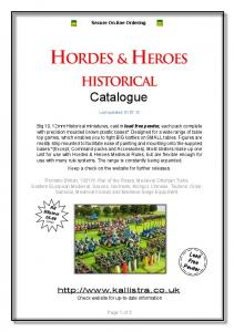 Hordes and Heroes Web Catalogue - Kallistra