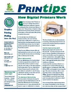 How Digital Printers Work