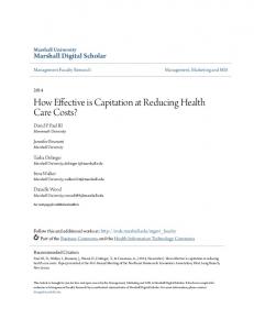 How Effective is Capitation at Reducing Health Care Costs?