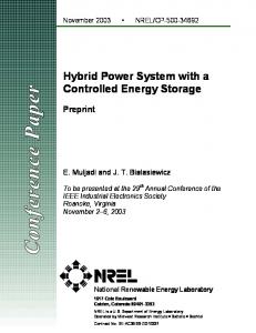 Hybrid Power System with a Controlled Energy Storage: Preprint - NREL