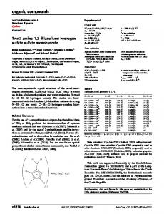 hydrogen sulfate sulfate monohydrate - Semantic Scholar