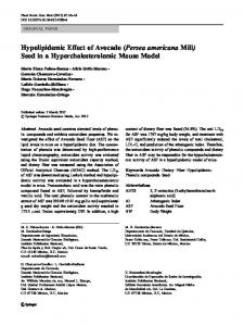 Hypolipidemic Effect of Avocado (Persea americana ... - Berkeley MCB