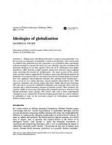 Ideologies of globalization