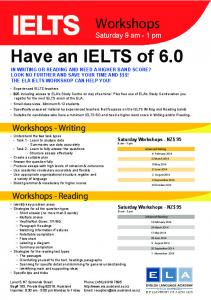 IELTS Workshops Flyer