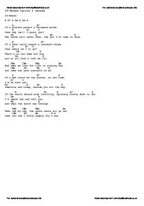 If-Bread lyrics & chords - Traditional Music Library