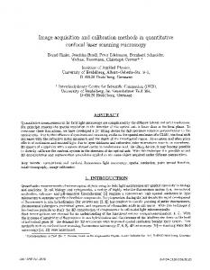 Image acquisition and calibration methods in quantitative