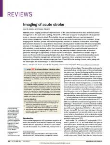 Imaging of acute stroke - Semantic Scholar