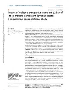 Impact of multiple extragenital warts on quality of life ...