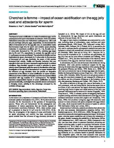impact of ocean acidification on the egg jelly coat and attractants for ...