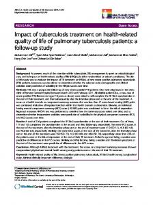 Impact of tuberculosis treatment on health-related
