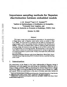 Importance sampling methods for Bayesian discrimination ... - CiteSeerX