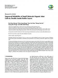 Improved Reliability of Small Molecule Organic Solar Cells by Double ...