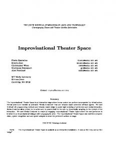 Improvisational Theater Space - Semantic Scholar