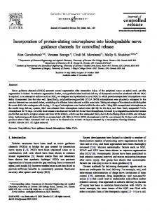 Incorporation of protein-eluting microspheres into biodegradable ...