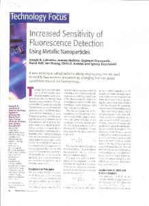 Increased Sensitivity Fluorescence Detection using Metallic ...