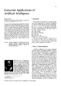 Industrial Applications of Artificial Intelligence - Enterprise Integration ...