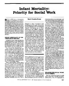 Infant mortality: Priority for social work. Social Work, 32