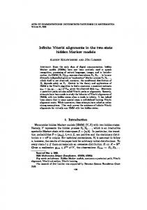 Infinite Viterbi alignments in the two state hidden Markov models