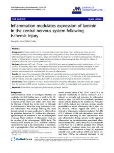 Inflammation modulates expression of laminin in the ... - BioMedSearch