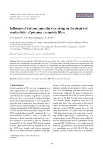 Influence of carbon nanotube clustering on the electrical conductivity ...