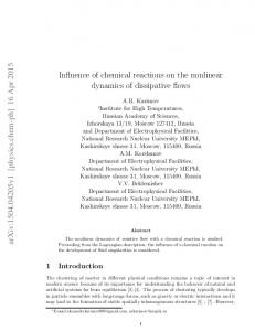 Influence of Chemical Reactions on the Nonlinear Dynamics of ...