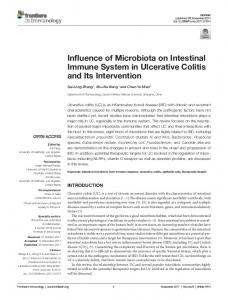 Influence of Microbiota on Intestinal Immune