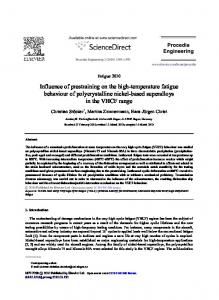 Influence of prestraining on the high-temperature fatigue behaviour of ...