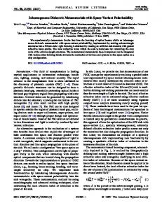 Inhomogenous Dielectric Metamaterials with Space-Variant