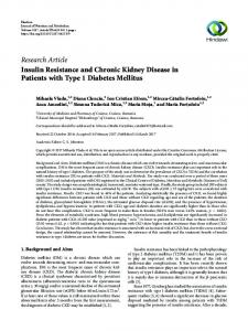 Insulin Resistance and Chronic Kidney Disease in Patients with Type ...