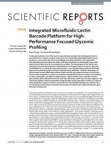 Integrated Microfluidic Lectin Barcode Platform for