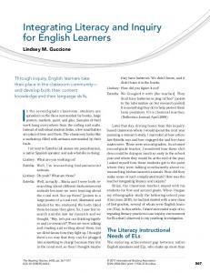Integrating Literacy and Inquiry for English Learners
