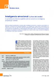 Inteligencia emocional: La hora de la verdad.