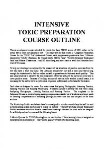 intensive toeic preparation course outline - Rlange.com